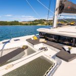 Exterior layout of the Lagoon 43 sailing catamaran