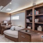 Interior of a Lagoon 46 spacious and luxurious cabin