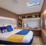 Comfortable foredeck of the Lagoon Sixty 5 sailing catamaran