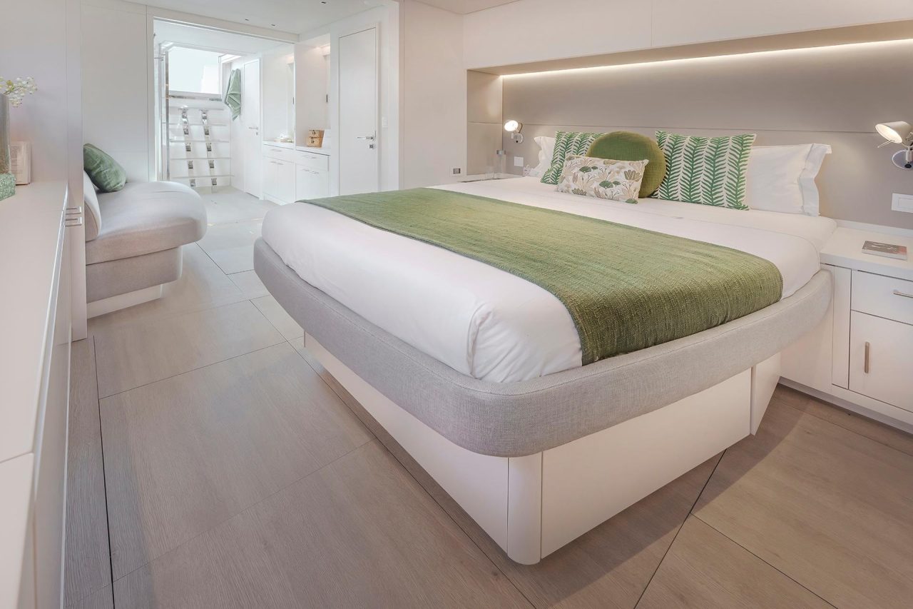 Interior picture of a Lagoon Sixty 5 cabin