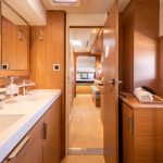 Through view of a cabin aboard the Bali 4.2 sailing catamaran