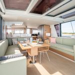 Luminous saloon of the Bali 4.6 sailing catamaran