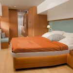 Interior picture of a cabin aboard the Bali 5.2 sailing catamaran