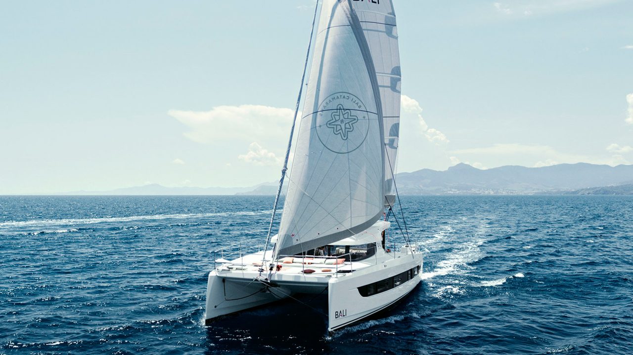 Bali Catsmart sailing in a deep blue sea