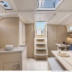 Interior view of the spacious and luminous main deck of the Oceanis 40.1