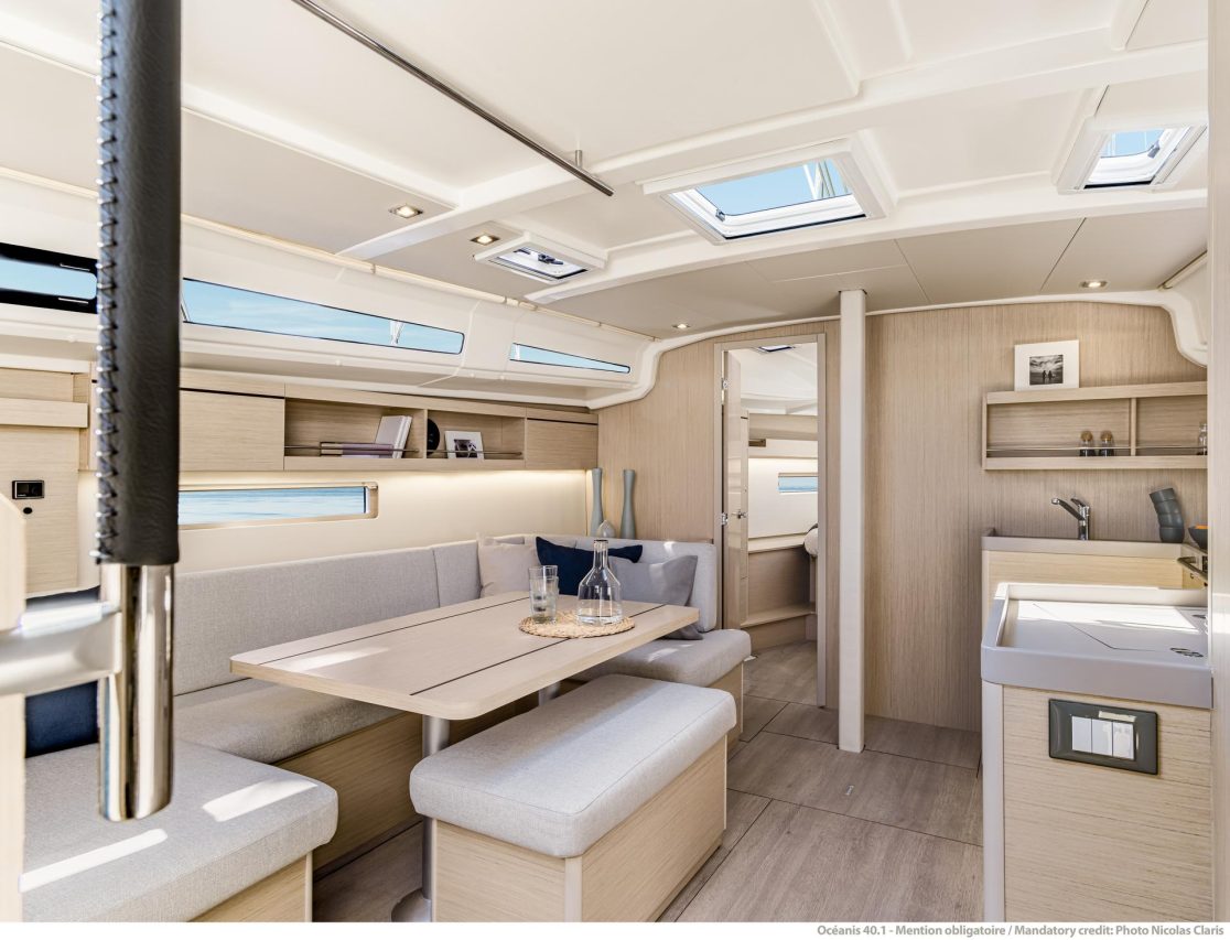 Interior picture of an Oceanis 40.1 cabin