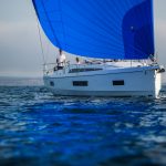 Beneteau Oceanis 40.1 sailing in deep blue sea