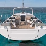 Rear view of the Beneteau Oceanis 47 sailing monohull