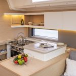 Smart and convenient galley aboard the Dufour 44 sailing monohull