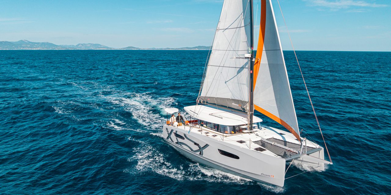 Excess 13 sailing at a high speed
