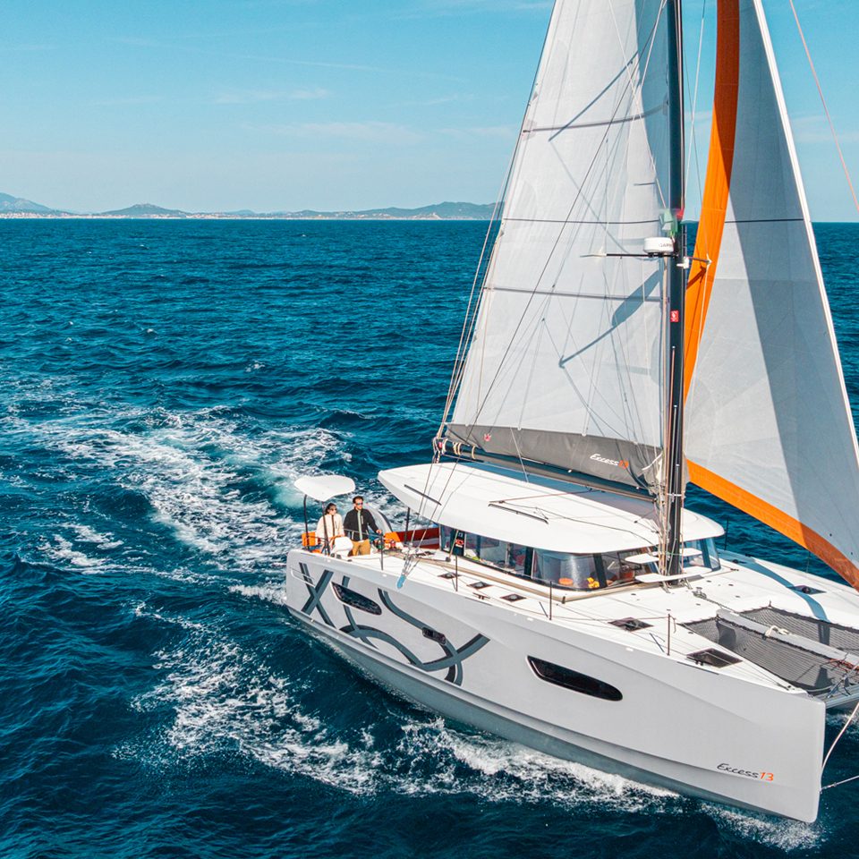 Excess 13 sailing at a high speed