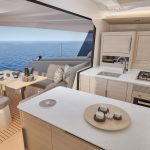 Smart and convenient galley of the Fountaine Pajot NEW 44 sailing catamaran