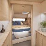 Luminous and comfortable saloon of the Fountaine Pajot NEW 44 sailing catamaran