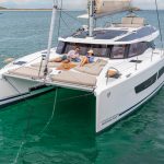 Fountaine Pajot NEW 41 sailing with a father and his daughter at the helm