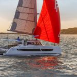 Fountaine Pajot NEW 41 sailing with a father and his daughter at the helm