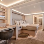 Luxurious suite of the Fountaine Pajot Thira 80 sailing catamaran