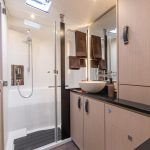 Interior picture of a bathroom in a Jeanneau 55 sailing monohull
