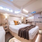 Interior picture of a luxurious Jeanneau Yacht 65 cabin