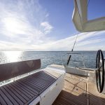 Rear of the cockpit of the Jeanneau Yacht 65 sailing monohull