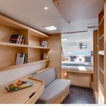 Interior picture of a Lagoon 42 cabin