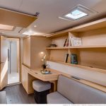 Interior picture of a Lagoon 42 cabin