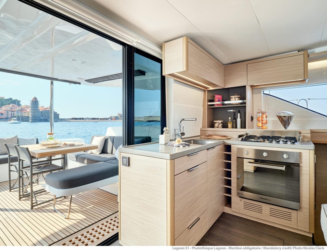 4 cabins layout of the Lagoon 46 Iconic sailing catamaran