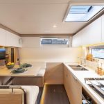4 cabins layout of the Lagoon 60 sailing catamaran