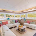 Interior layout of the Lagoon 60 sailing catamaran