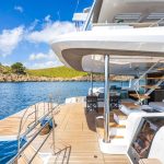 Swimming deck deployed on the Lagoon 60 sailing catamaran