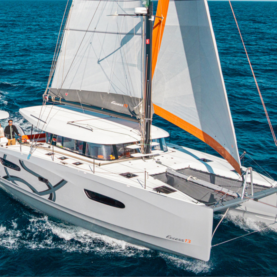 Excess 13 sailing at a high speed