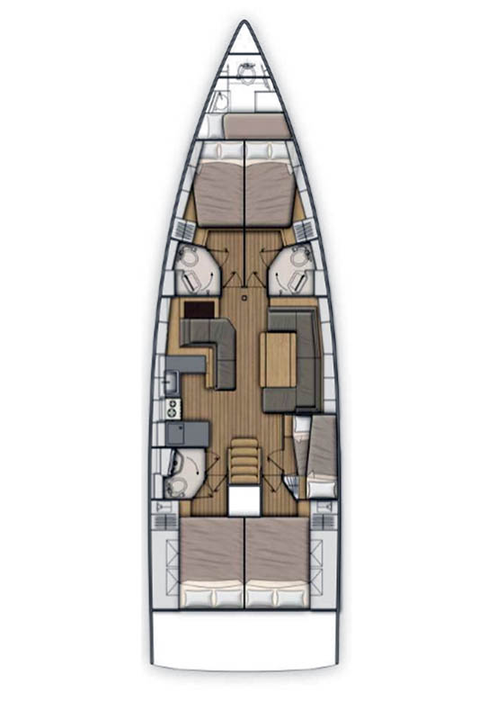 Christina Beneteau Oceanis 51.1 2018 Cabins