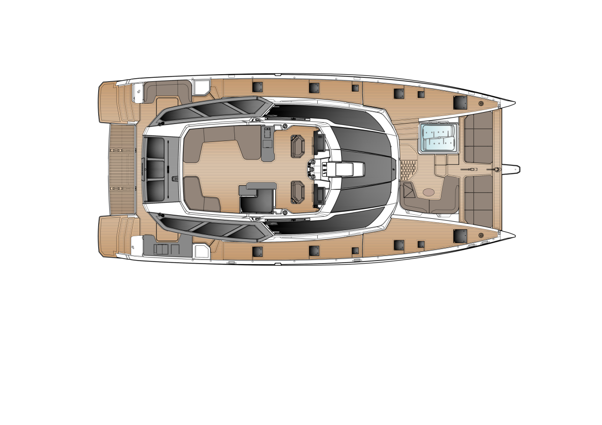 FPY 70S layout flybridge and helm