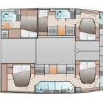 Fountaine Pajot 48 5 Cabin Layout