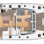 Fountaine Pajot 48 cockpit and saloon