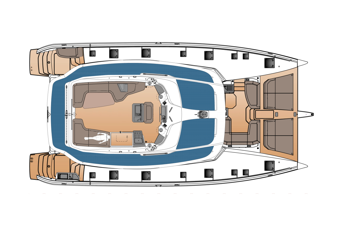 FP 55 layout flybridge