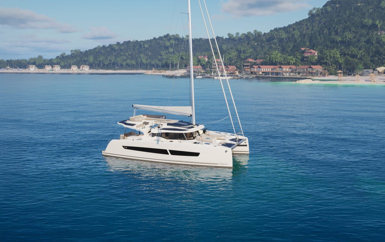 Fountaine Pajot 48 exterior view under sail