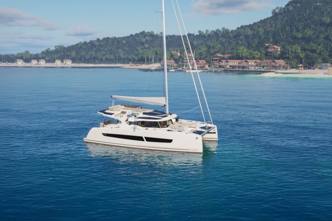 Fountaine Pajot 48 exterior view under sail