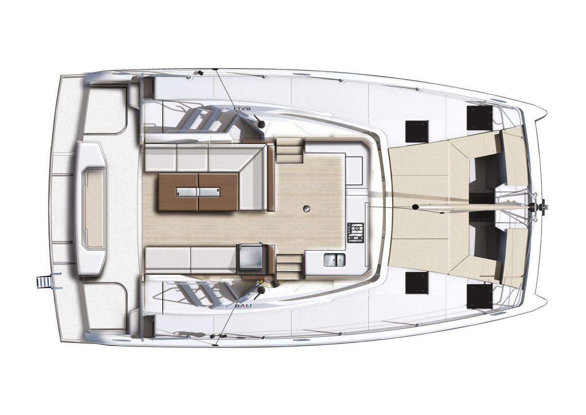 Bali Catspace Deck Saloon and Galley