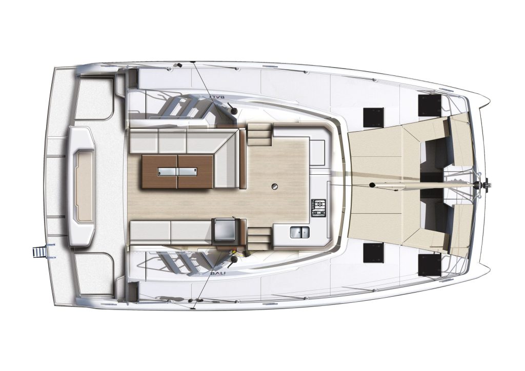 Bali Catspace Deck Saloon and Galley