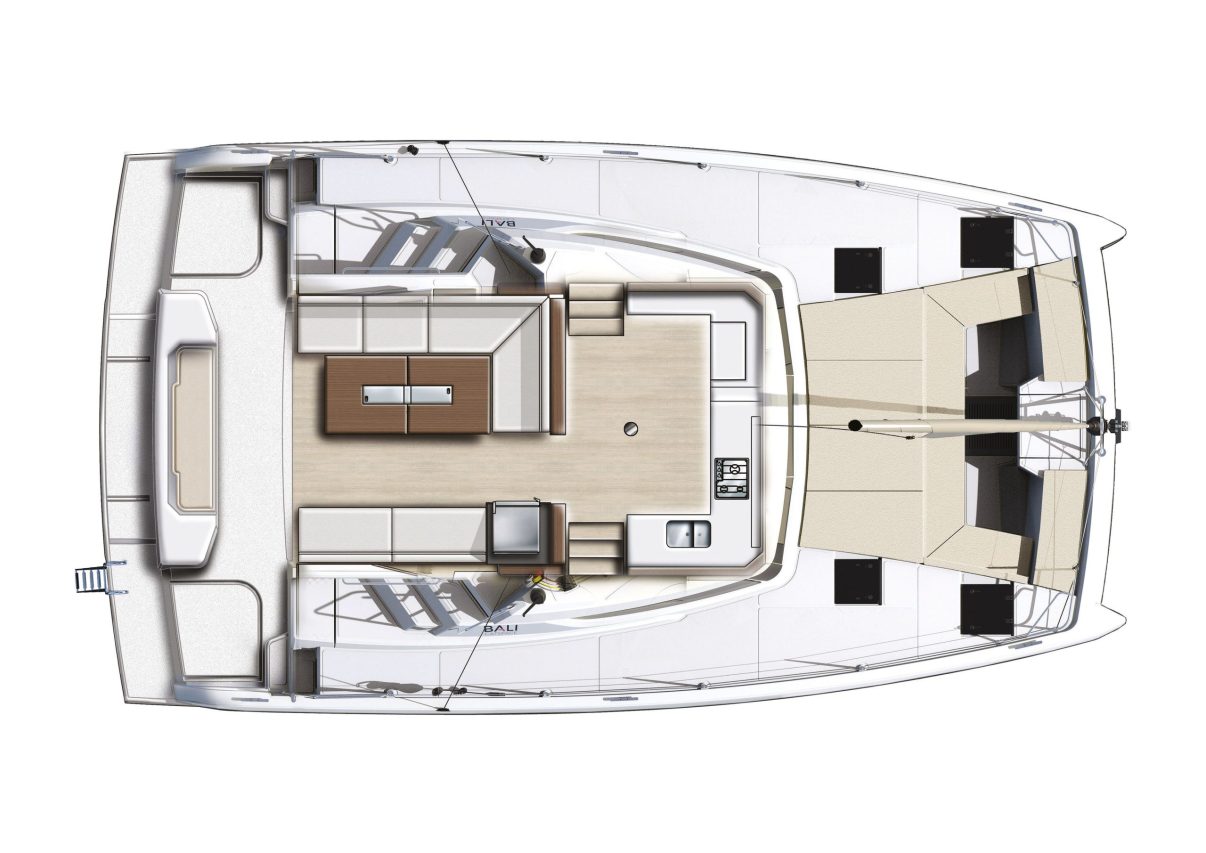Bali Catspace Deck Saloon and Galley