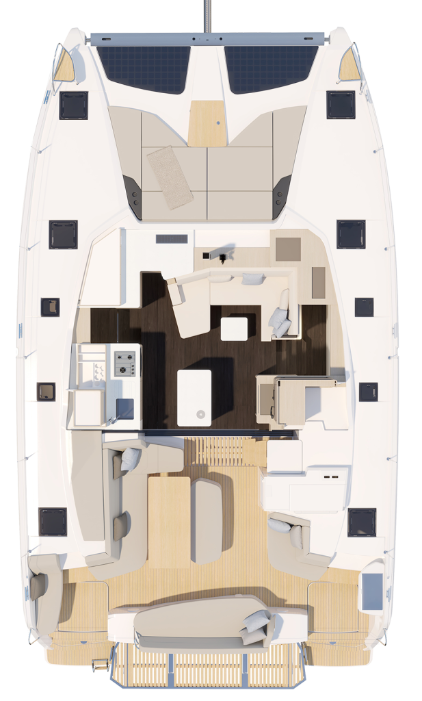 Fountaine Pajot 41 Cockpit and Saloon