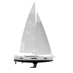 Jeanneau Sun Odyssey 455 with sails up