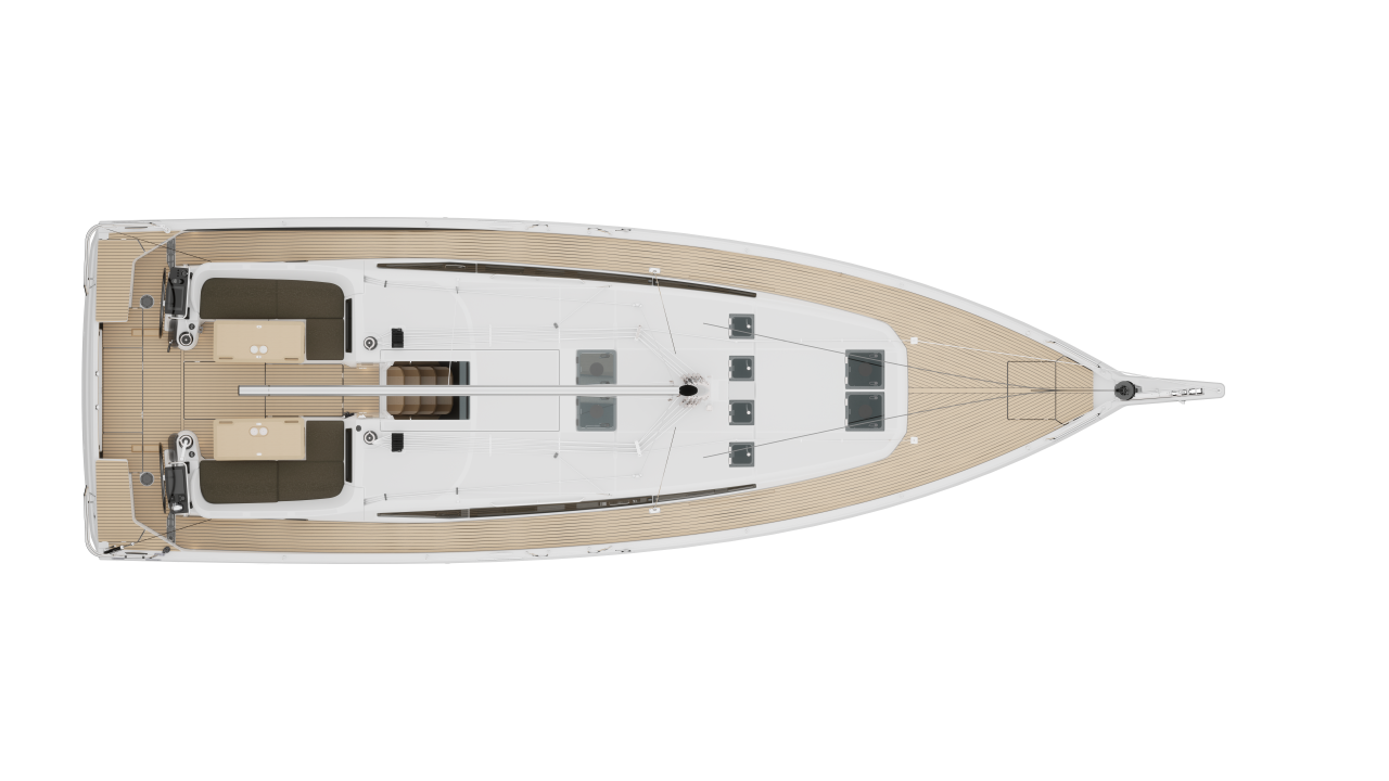 Sun Odyssey 455 exterior layout