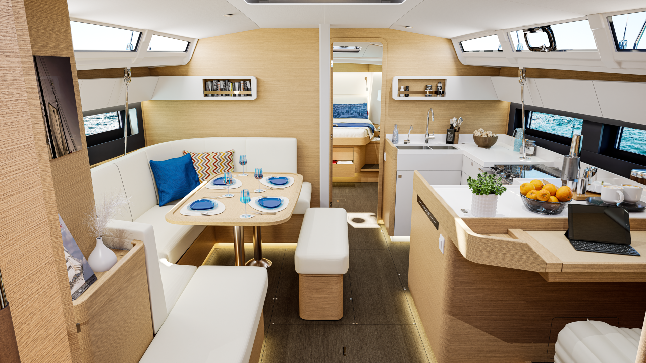 Sun Odyssey 455 interior salon