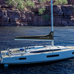 Jeanneau 455 side hull exterior
