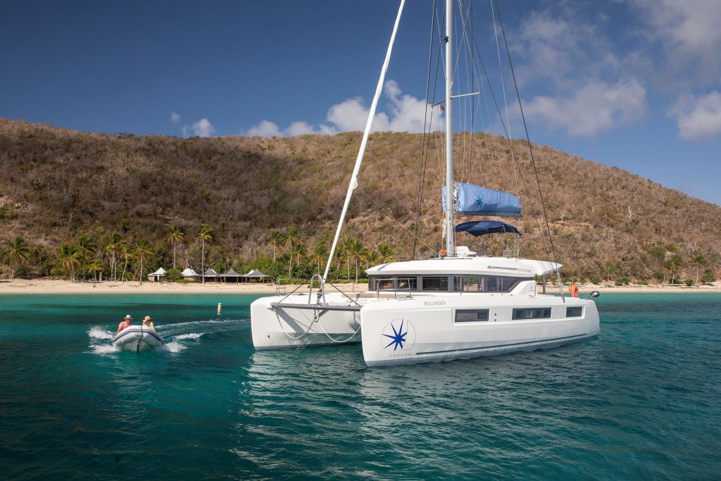 A Navigare Yachting Beneteau sailing yacht in the service lift